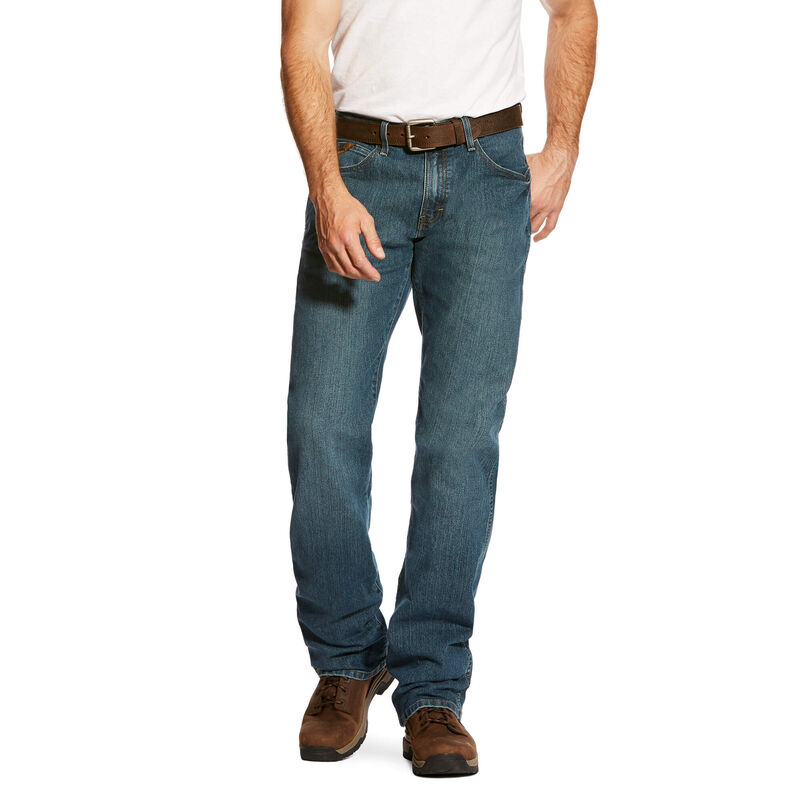 Ariat Jeans Herren - Rebar M4 Relaxed Durastretch Basic Boot Cut Blau ( LBOKE-1058 )